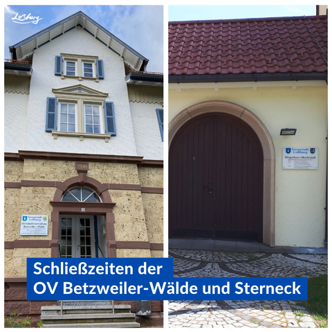 Schließzeiten der Ortschaftsverwaltungen