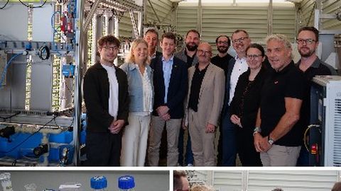 Landrat Andreas Junt (Landkreis Freudenstadt), Bürgermeister Christoph Enderle (Gemeinde Loßburg), Dr. Daniel Belling (MdL, Fraktion Grüne, Wahlkreis Freudenstadt), Katrin Schindele (MdL, Fraktion CDU), Ralf Bohnet (Wirtschaftsförderung, Landkreis Freuden