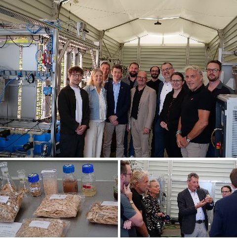 Landrat Andreas Junt (Landkreis Freudenstadt), Bürgermeister Christoph Enderle (Gemeinde Loßburg), Dr. Daniel Belling (MdL, Fraktion Grüne, Wahlkreis Freudenstadt), Katrin Schindele (MdL, Fraktion CDU), Ralf Bohnet (Wirtschaftsförderung, Landkreis Freuden