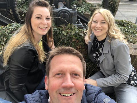 Sina Merz, Jens Hübschen und Nadine Lengert-Hampe
