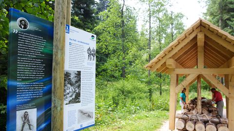 Schaufloß auf dem Kinzitäler Flößerpfad zwischen Loßburg und Alpirsbach