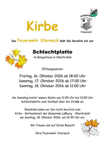Plakat Feuerwehr Sterneck